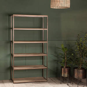 Nkuku Marjori Wide Mango wood & Iron Wide Shelves